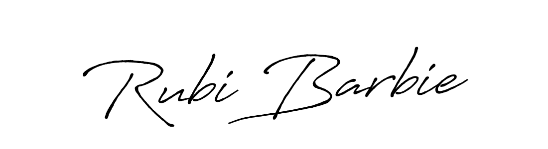 Also we have Rubi Barbie name is the best signature style. Create professional handwritten signature collection using Antro_Vectra_Bolder autograph style. Rubi Barbie signature style 7 images and pictures png