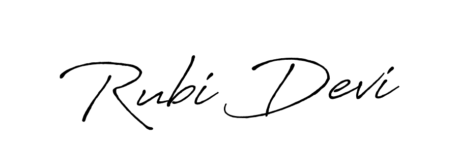 Also You can easily find your signature by using the search form. We will create Rubi Devi name handwritten signature images for you free of cost using Antro_Vectra_Bolder sign style. Rubi Devi signature style 7 images and pictures png