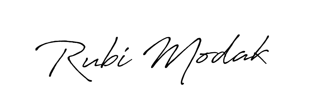 Once you've used our free online signature maker to create your best signature Antro_Vectra_Bolder style, it's time to enjoy all of the benefits that Rubi Modak name signing documents. Rubi Modak signature style 7 images and pictures png