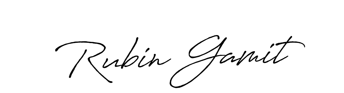 Make a beautiful signature design for name Rubin Gamit. With this signature (Antro_Vectra_Bolder) style, you can create a handwritten signature for free. Rubin Gamit signature style 7 images and pictures png