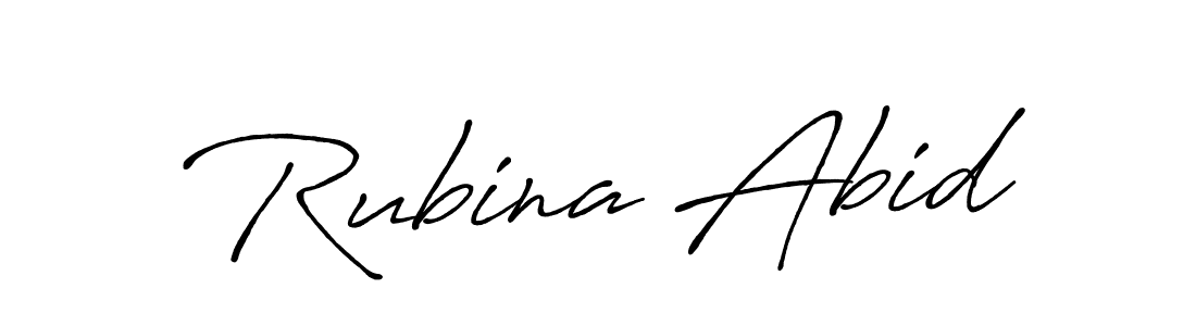 How to make Rubina Abid signature? Antro_Vectra_Bolder is a professional autograph style. Create handwritten signature for Rubina Abid name. Rubina Abid signature style 7 images and pictures png