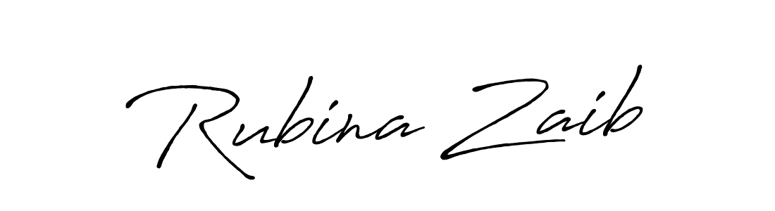 Design your own signature with our free online signature maker. With this signature software, you can create a handwritten (Antro_Vectra_Bolder) signature for name Rubina Zaib. Rubina Zaib signature style 7 images and pictures png
