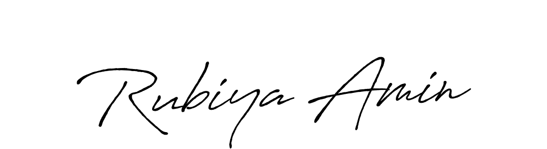 Also we have Rubiya Amin name is the best signature style. Create professional handwritten signature collection using Antro_Vectra_Bolder autograph style. Rubiya Amin signature style 7 images and pictures png