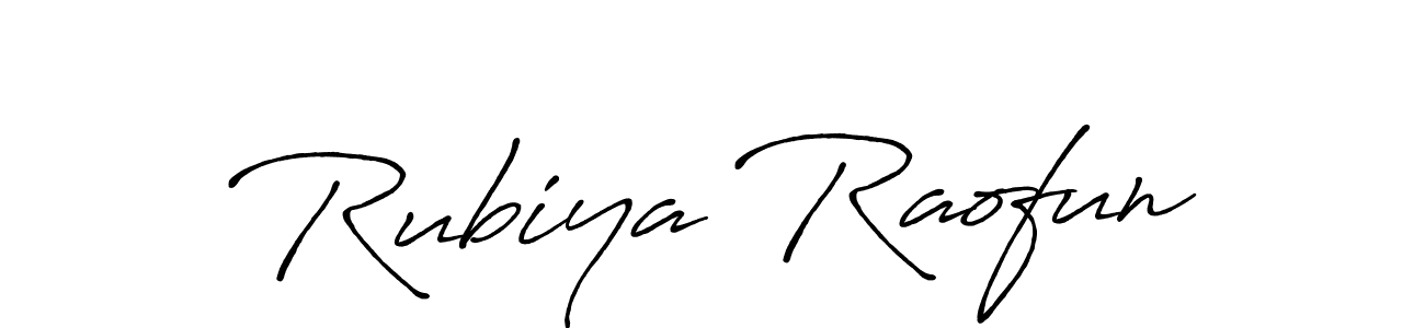 How to Draw Rubiya Raofun signature style? Antro_Vectra_Bolder is a latest design signature styles for name Rubiya Raofun. Rubiya Raofun signature style 7 images and pictures png