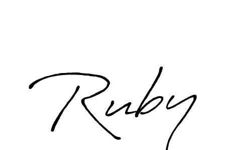 It looks lik you need a new signature style for name Ruby . Design unique handwritten (Antro_Vectra_Bolder) signature with our free signature maker in just a few clicks. Ruby  signature style 7 images and pictures png