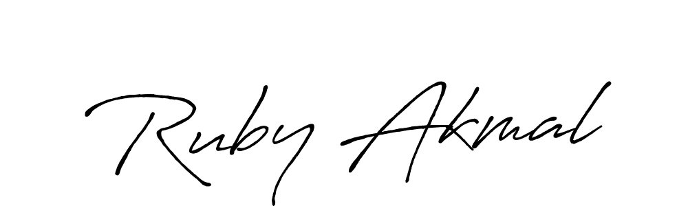 This is the best signature style for the Ruby Akmal name. Also you like these signature font (Antro_Vectra_Bolder). Mix name signature. Ruby Akmal signature style 7 images and pictures png