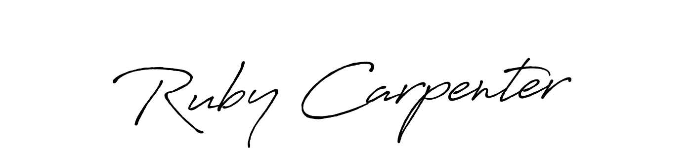 How to make Ruby Carpenter name signature. Use Antro_Vectra_Bolder style for creating short signs online. This is the latest handwritten sign. Ruby Carpenter signature style 7 images and pictures png