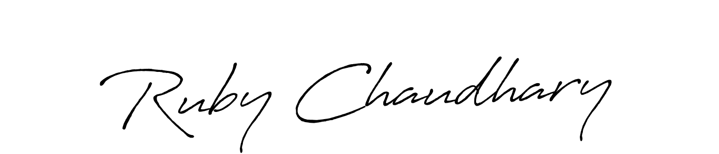 It looks lik you need a new signature style for name Ruby Chaudhary. Design unique handwritten (Antro_Vectra_Bolder) signature with our free signature maker in just a few clicks. Ruby Chaudhary signature style 7 images and pictures png