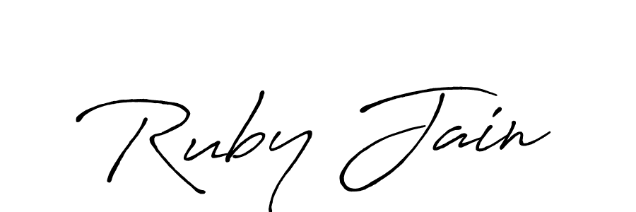 You should practise on your own different ways (Antro_Vectra_Bolder) to write your name (Ruby Jain) in signature. don't let someone else do it for you. Ruby Jain signature style 7 images and pictures png