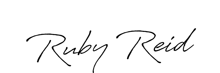Design your own signature with our free online signature maker. With this signature software, you can create a handwritten (Antro_Vectra_Bolder) signature for name Ruby Reid. Ruby Reid signature style 7 images and pictures png