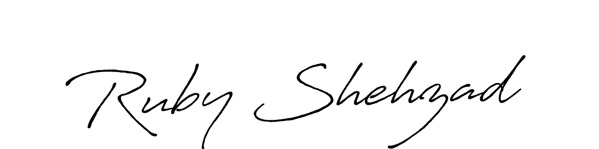 Similarly Antro_Vectra_Bolder is the best handwritten signature design. Signature creator online .You can use it as an online autograph creator for name Ruby Shehzad. Ruby Shehzad signature style 7 images and pictures png