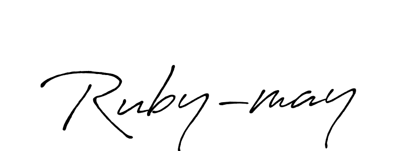 This is the best signature style for the Ruby-may name. Also you like these signature font (Antro_Vectra_Bolder). Mix name signature. Ruby-may signature style 7 images and pictures png