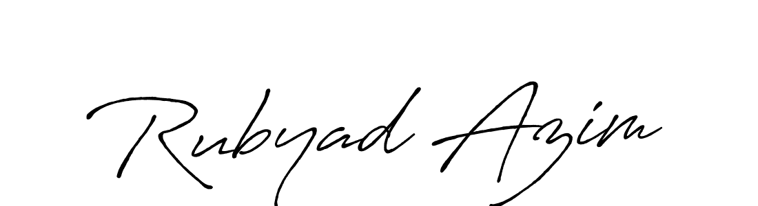 Create a beautiful signature design for name Rubyad Azim. With this signature (Antro_Vectra_Bolder) fonts, you can make a handwritten signature for free. Rubyad Azim signature style 7 images and pictures png