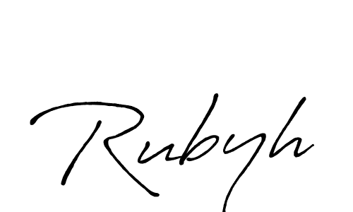 if you are searching for the best signature style for your name Rubyh. so please give up your signature search. here we have designed multiple signature styles  using Antro_Vectra_Bolder. Rubyh signature style 7 images and pictures png