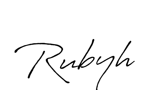 if you are searching for the best signature style for your name Rubyh. so please give up your signature search. here we have designed multiple signature styles  using Antro_Vectra_Bolder. Rubyh signature style 7 images and pictures png