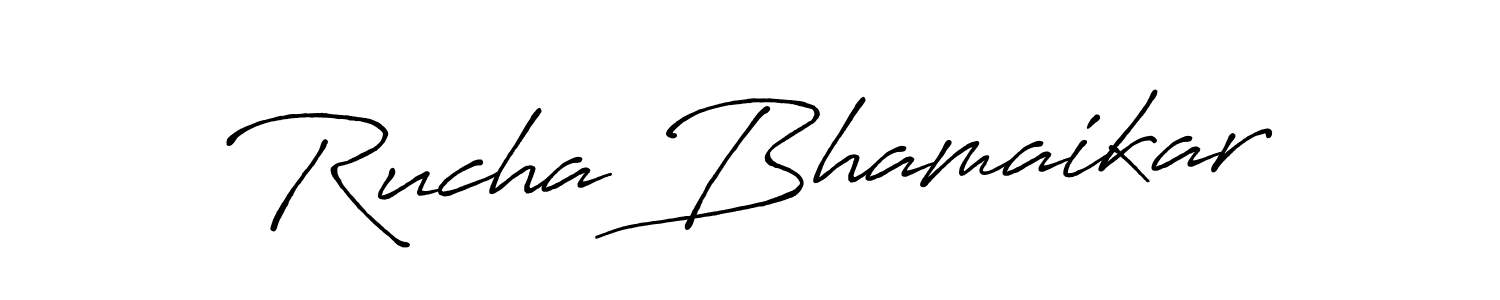 Once you've used our free online signature maker to create your best signature Antro_Vectra_Bolder style, it's time to enjoy all of the benefits that Rucha Bhamaikar name signing documents. Rucha Bhamaikar signature style 7 images and pictures png
