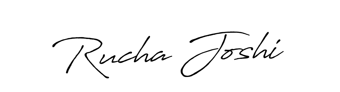 Make a beautiful signature design for name Rucha Joshi. With this signature (Antro_Vectra_Bolder) style, you can create a handwritten signature for free. Rucha Joshi signature style 7 images and pictures png