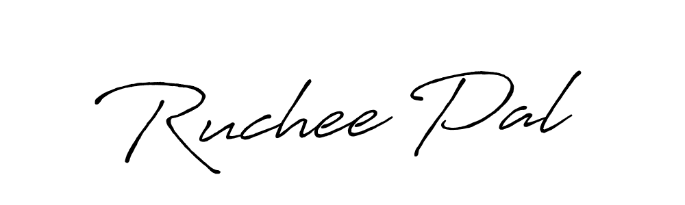 Design your own signature with our free online signature maker. With this signature software, you can create a handwritten (Antro_Vectra_Bolder) signature for name Ruchee Pal. Ruchee Pal signature style 7 images and pictures png