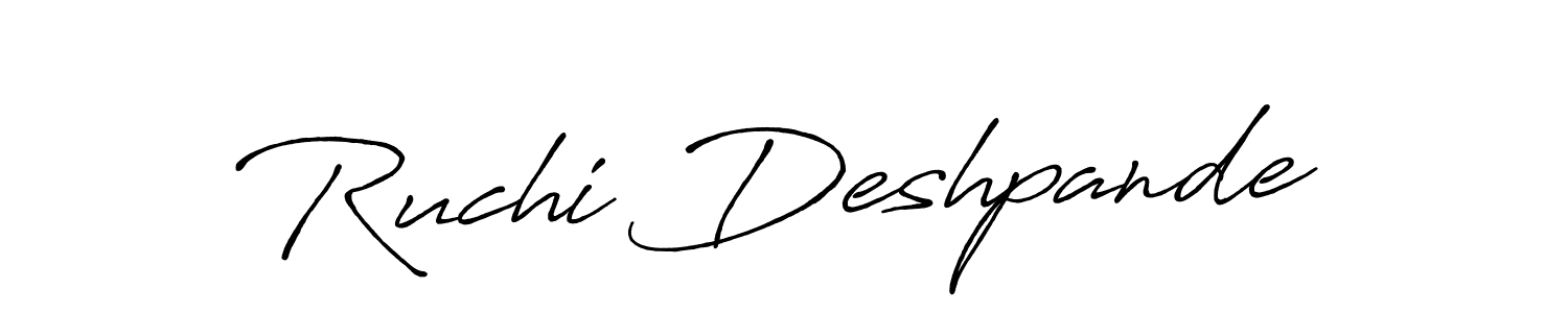 Ruchi Deshpande stylish signature style. Best Handwritten Sign (Antro_Vectra_Bolder) for my name. Handwritten Signature Collection Ideas for my name Ruchi Deshpande. Ruchi Deshpande signature style 7 images and pictures png