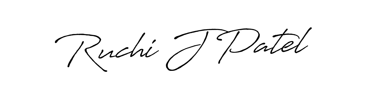 Use a signature maker to create a handwritten signature online. With this signature software, you can design (Antro_Vectra_Bolder) your own signature for name Ruchi J Patel. Ruchi J Patel signature style 7 images and pictures png