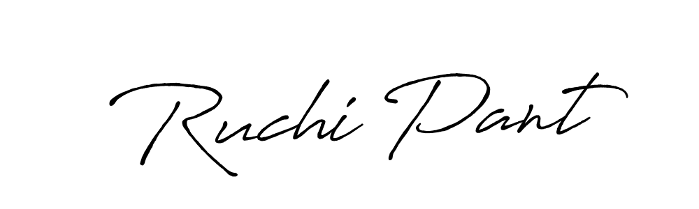 Ruchi Pant stylish signature style. Best Handwritten Sign (Antro_Vectra_Bolder) for my name. Handwritten Signature Collection Ideas for my name Ruchi Pant. Ruchi Pant signature style 7 images and pictures png