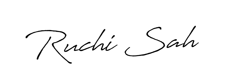 You can use this online signature creator to create a handwritten signature for the name Ruchi Sah. This is the best online autograph maker. Ruchi Sah signature style 7 images and pictures png