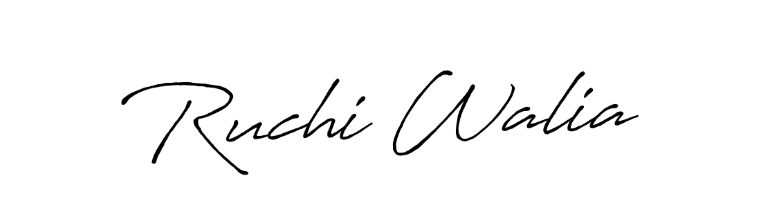 Antro_Vectra_Bolder is a professional signature style that is perfect for those who want to add a touch of class to their signature. It is also a great choice for those who want to make their signature more unique. Get Ruchi Walia name to fancy signature for free. Ruchi Walia signature style 7 images and pictures png