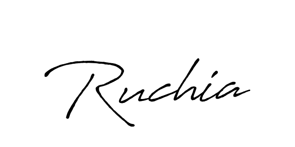 Ruchia stylish signature style. Best Handwritten Sign (Antro_Vectra_Bolder) for my name. Handwritten Signature Collection Ideas for my name Ruchia. Ruchia signature style 7 images and pictures png