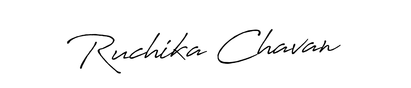 Antro_Vectra_Bolder is a professional signature style that is perfect for those who want to add a touch of class to their signature. It is also a great choice for those who want to make their signature more unique. Get Ruchika Chavan name to fancy signature for free. Ruchika Chavan signature style 7 images and pictures png