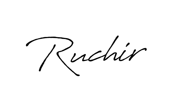 Also we have Ruchir name is the best signature style. Create professional handwritten signature collection using Antro_Vectra_Bolder autograph style. Ruchir signature style 7 images and pictures png