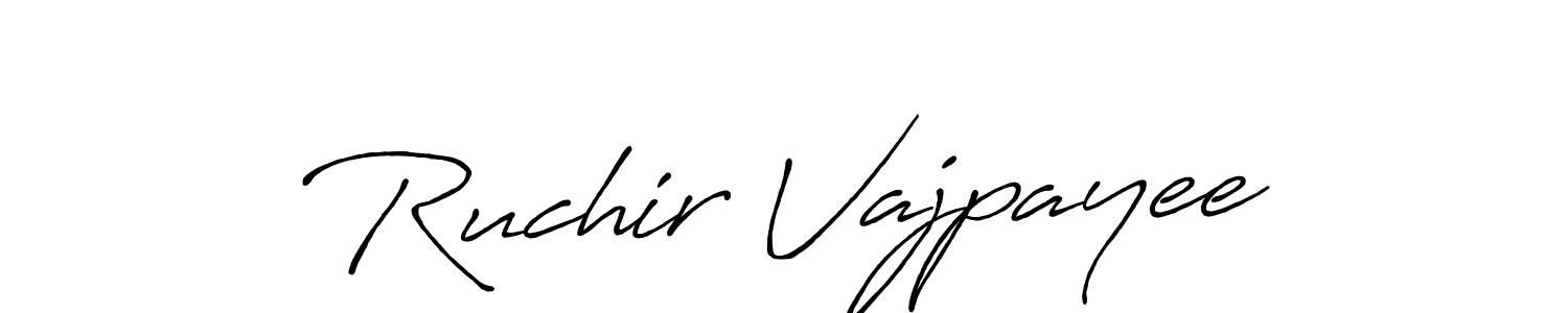 Make a beautiful signature design for name Ruchir Vajpayee. Use this online signature maker to create a handwritten signature for free. Ruchir Vajpayee signature style 7 images and pictures png