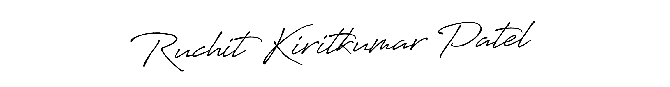 Make a beautiful signature design for name Ruchit Kiritkumar Patel. With this signature (Antro_Vectra_Bolder) style, you can create a handwritten signature for free. Ruchit Kiritkumar Patel signature style 7 images and pictures png