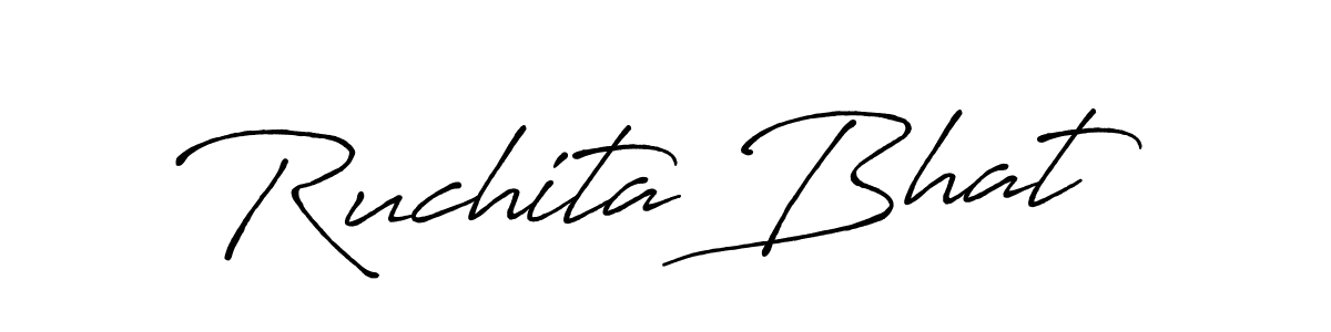 Design your own signature with our free online signature maker. With this signature software, you can create a handwritten (Antro_Vectra_Bolder) signature for name Ruchita Bhat. Ruchita Bhat signature style 7 images and pictures png