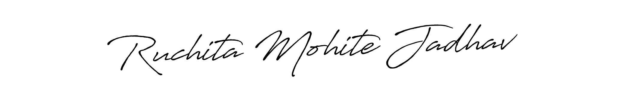 Ruchita Mohite Jadhav stylish signature style. Best Handwritten Sign (Antro_Vectra_Bolder) for my name. Handwritten Signature Collection Ideas for my name Ruchita Mohite Jadhav. Ruchita Mohite Jadhav signature style 7 images and pictures png