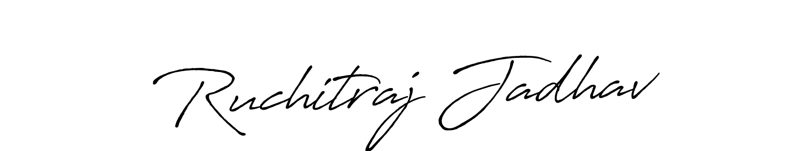 Design your own signature with our free online signature maker. With this signature software, you can create a handwritten (Antro_Vectra_Bolder) signature for name Ruchitraj Jadhav. Ruchitraj Jadhav signature style 7 images and pictures png