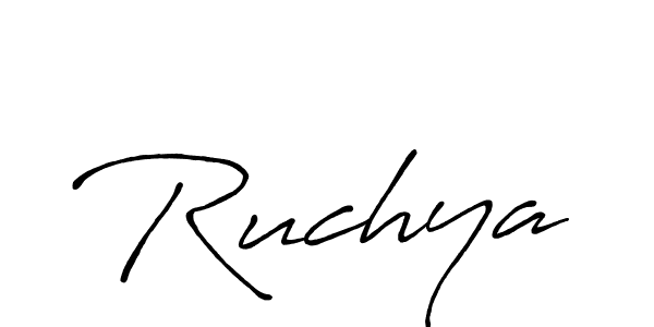 How to Draw Ruchya signature style? Antro_Vectra_Bolder is a latest design signature styles for name Ruchya. Ruchya signature style 7 images and pictures png