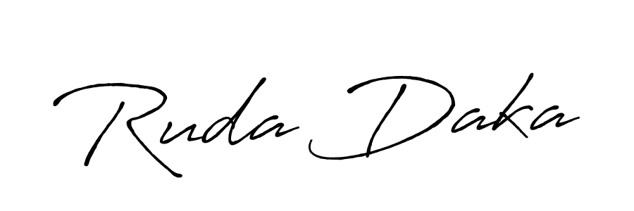 Make a beautiful signature design for name Ruda Daka. With this signature (Antro_Vectra_Bolder) style, you can create a handwritten signature for free. Ruda Daka signature style 7 images and pictures png