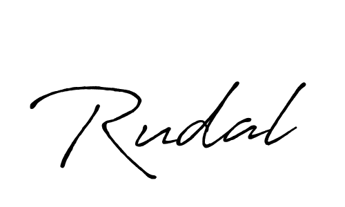 It looks lik you need a new signature style for name Rudal. Design unique handwritten (Antro_Vectra_Bolder) signature with our free signature maker in just a few clicks. Rudal signature style 7 images and pictures png