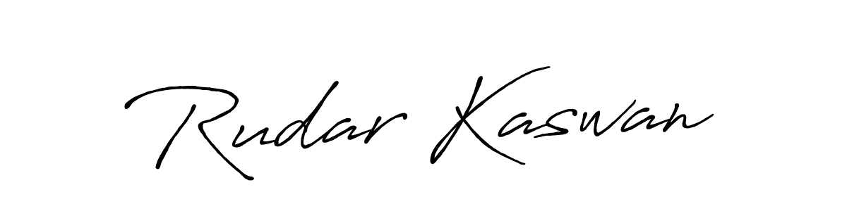 Create a beautiful signature design for name Rudar Kaswan. With this signature (Antro_Vectra_Bolder) fonts, you can make a handwritten signature for free. Rudar Kaswan signature style 7 images and pictures png