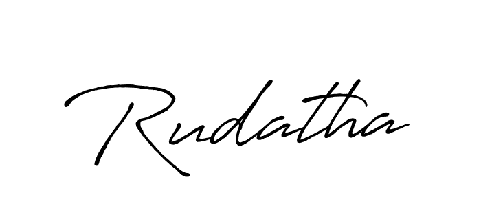 Make a beautiful signature design for name Rudatha. With this signature (Antro_Vectra_Bolder) style, you can create a handwritten signature for free. Rudatha signature style 7 images and pictures png