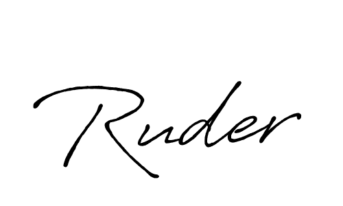 Create a beautiful signature design for name Ruder. With this signature (Antro_Vectra_Bolder) fonts, you can make a handwritten signature for free. Ruder signature style 7 images and pictures png