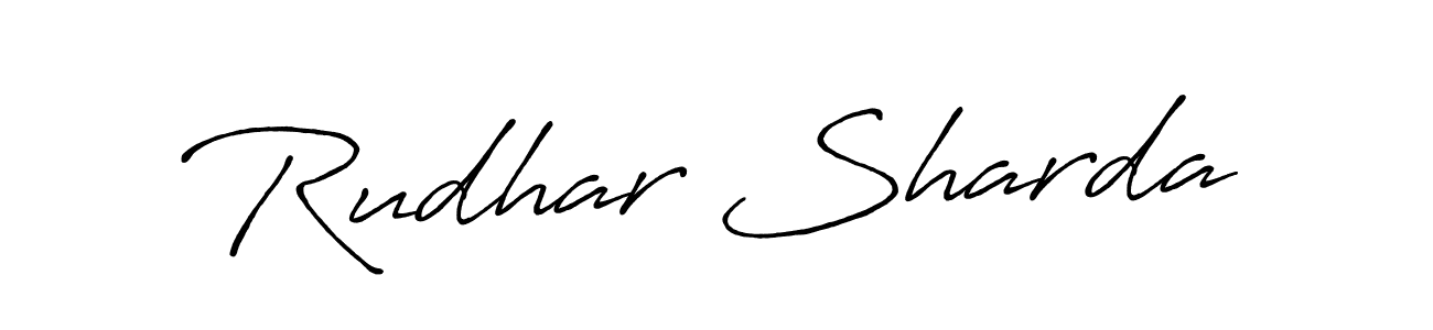 How to Draw Rudhar Sharda signature style? Antro_Vectra_Bolder is a latest design signature styles for name Rudhar Sharda. Rudhar Sharda signature style 7 images and pictures png
