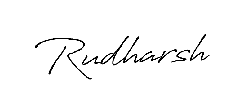 Make a beautiful signature design for name Rudharsh. With this signature (Antro_Vectra_Bolder) style, you can create a handwritten signature for free. Rudharsh signature style 7 images and pictures png