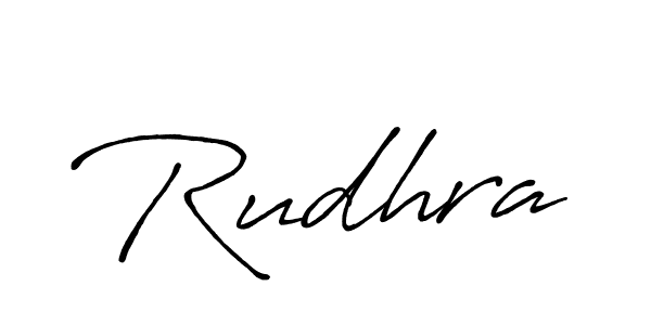 Create a beautiful signature design for name Rudhra. With this signature (Antro_Vectra_Bolder) fonts, you can make a handwritten signature for free. Rudhra signature style 7 images and pictures png