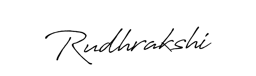 How to make Rudhrakshi name signature. Use Antro_Vectra_Bolder style for creating short signs online. This is the latest handwritten sign. Rudhrakshi signature style 7 images and pictures png