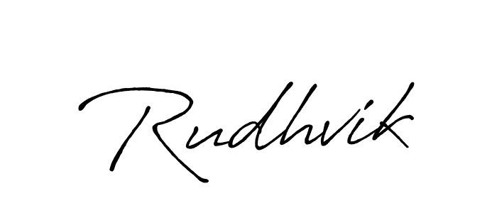 Create a beautiful signature design for name Rudhvik. With this signature (Antro_Vectra_Bolder) fonts, you can make a handwritten signature for free. Rudhvik signature style 7 images and pictures png