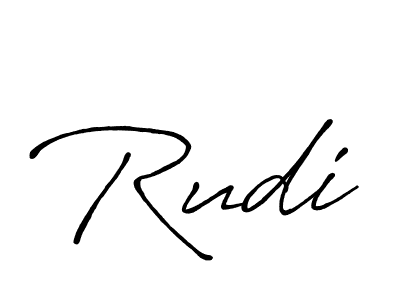 How to make Rudi signature? Antro_Vectra_Bolder is a professional autograph style. Create handwritten signature for Rudi name. Rudi signature style 7 images and pictures png