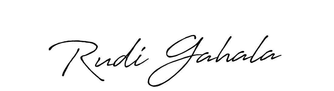 This is the best signature style for the Rudi Gahala name. Also you like these signature font (Antro_Vectra_Bolder). Mix name signature. Rudi Gahala signature style 7 images and pictures png