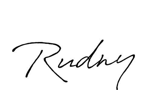 Make a beautiful signature design for name Rudny. With this signature (Antro_Vectra_Bolder) style, you can create a handwritten signature for free. Rudny signature style 7 images and pictures png