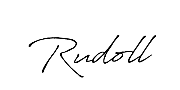 Create a beautiful signature design for name Rudoll. With this signature (Antro_Vectra_Bolder) fonts, you can make a handwritten signature for free. Rudoll signature style 7 images and pictures png